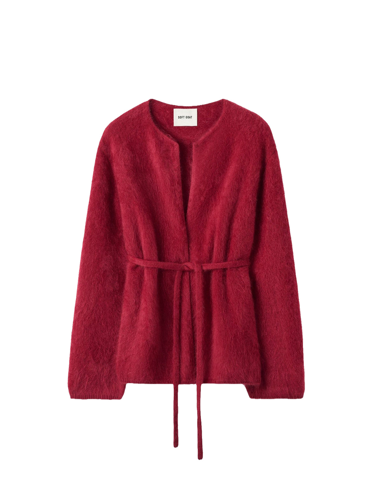 Cardigan brossé en cachemire - Rouge