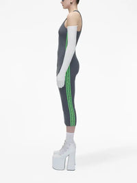 Robe Racer à logo en laine - Gunmetal & Apple