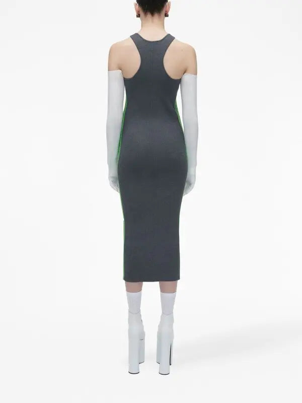 Robe Racer à logo en laine - Gunmetal & Apple