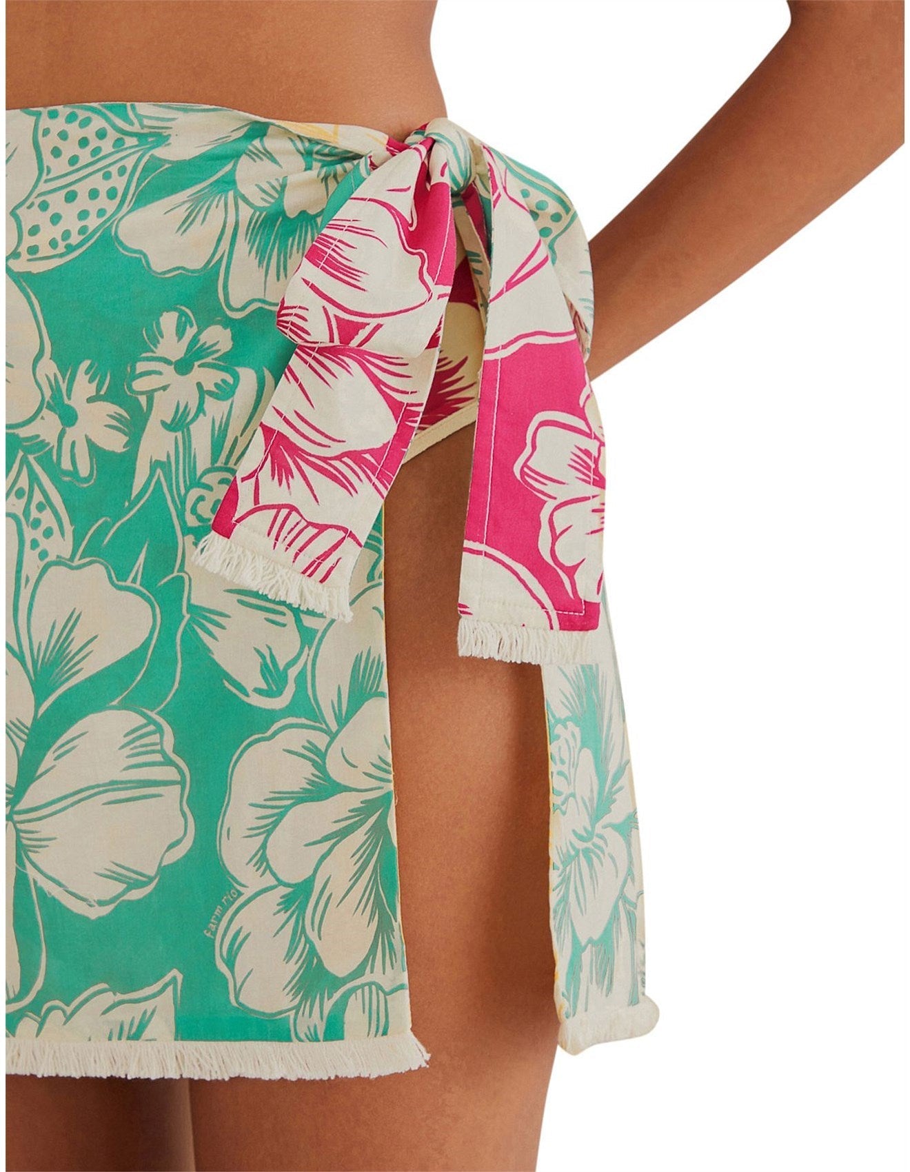 MEDIA OFF LINE_Mini-jupe Tropicale chita en coton - Vert
