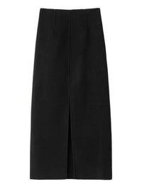 Jupe tissée en laine - Noir