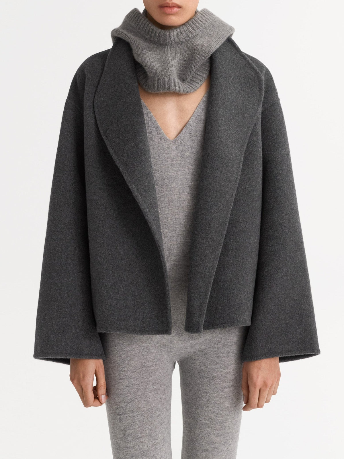 Short wool jacket - Grey