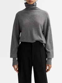 Classic-fit cashmere roll-neck jumper - Grey