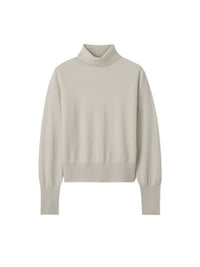 Classic-fit cashmere roll-neck jumper - Beige