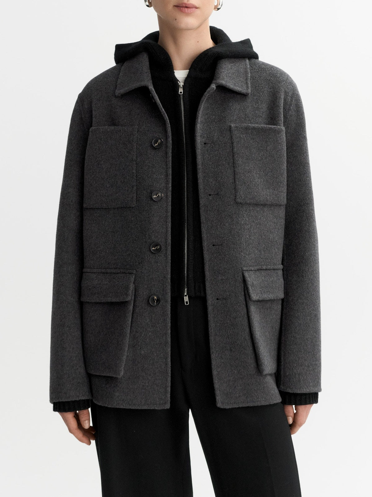 Signature wool jacket - Grey
