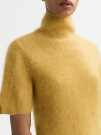 Brushed Short Sleeve Turtleneck
