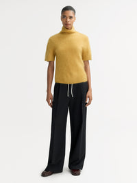 Brushed Short Sleeve Turtleneck