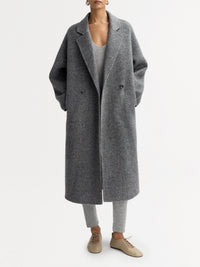 Wool herringbone coat - Grey