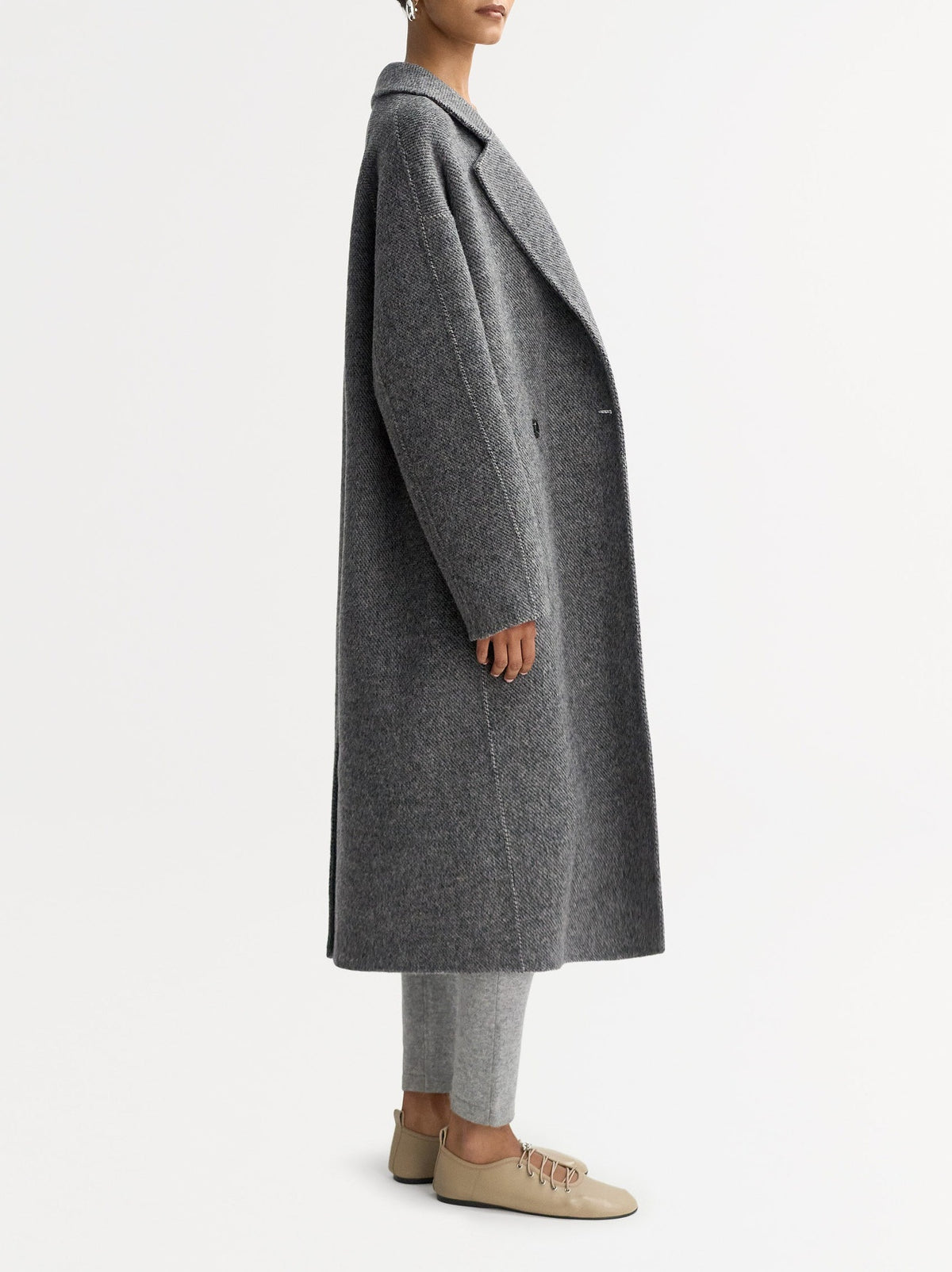 Wool herringbone coat - Grey