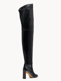 9qty NEW / Cuissardes Rosalia Caviar 90 en cuir - Black