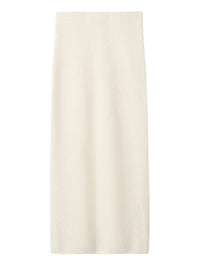 Curly cashmere skirt - White