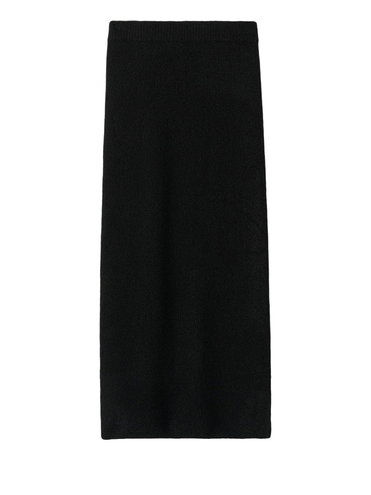 Curly cashmere skirt - Black