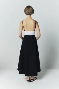 Robe d'été Lorena en popeline - Black