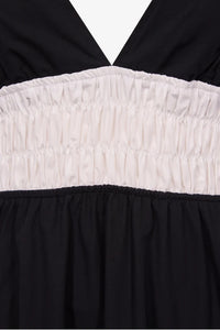 Robe d'été Lorena en popeline - Black