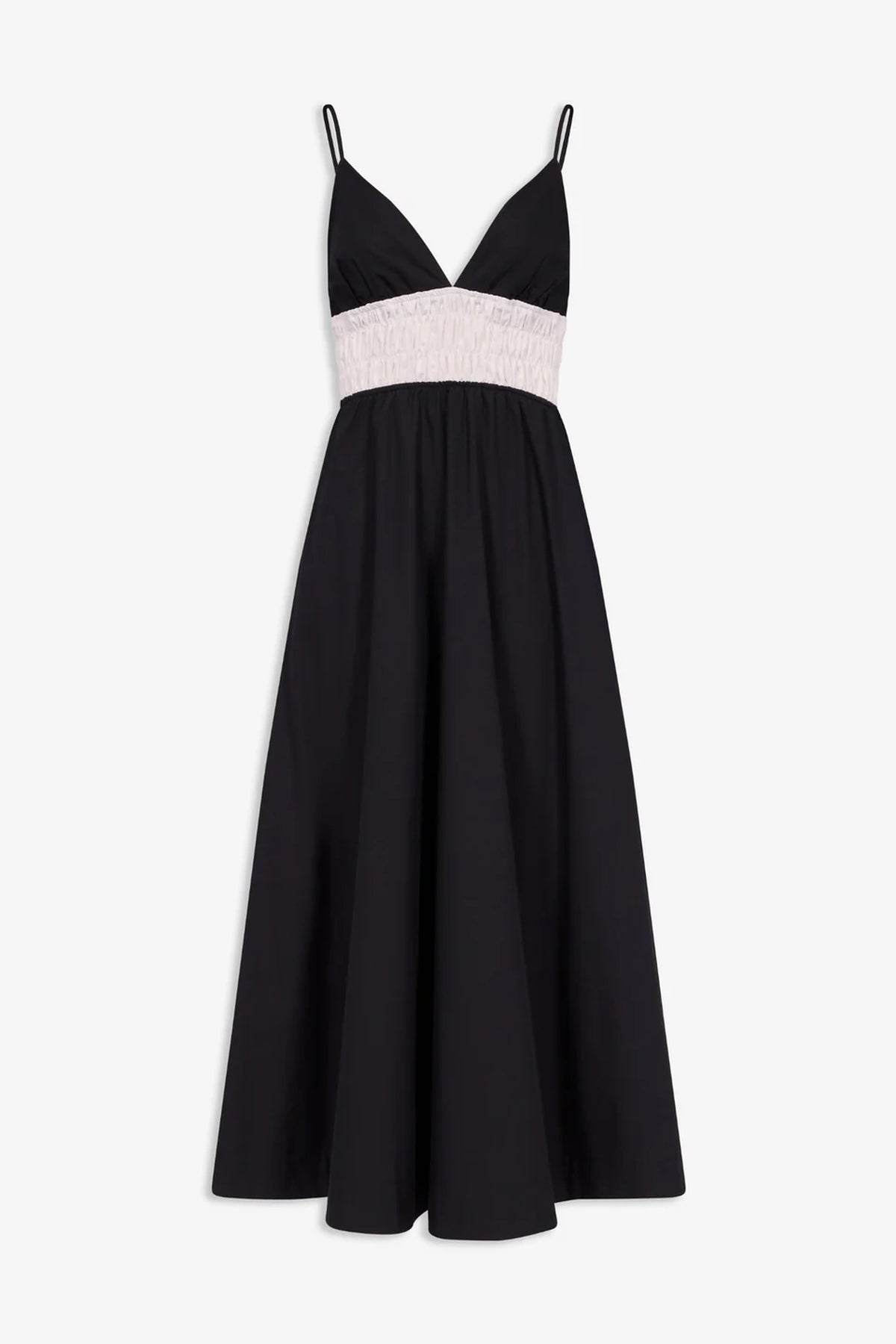 Robe d'été Lorena en popeline - Black