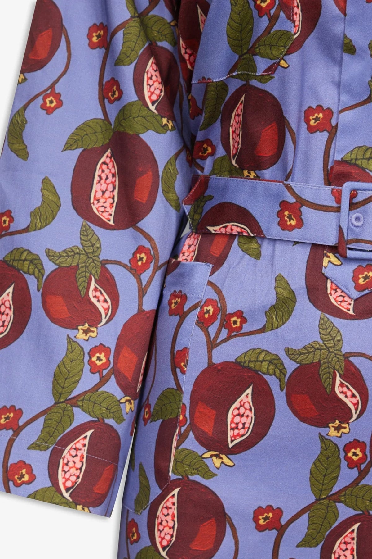 Robe caftan Audrey imprimée Grenades - Blue & Red