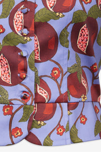 Top Amoako boutonné à imprimé Grenades - Blue & Red