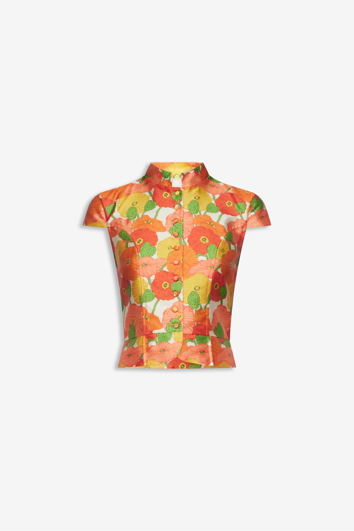 Top Amoako boutonné à imprimé Fleurs - Multicolore