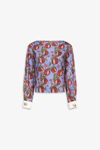 Top Calo manche longues imprimé Grenades - Blue & Red