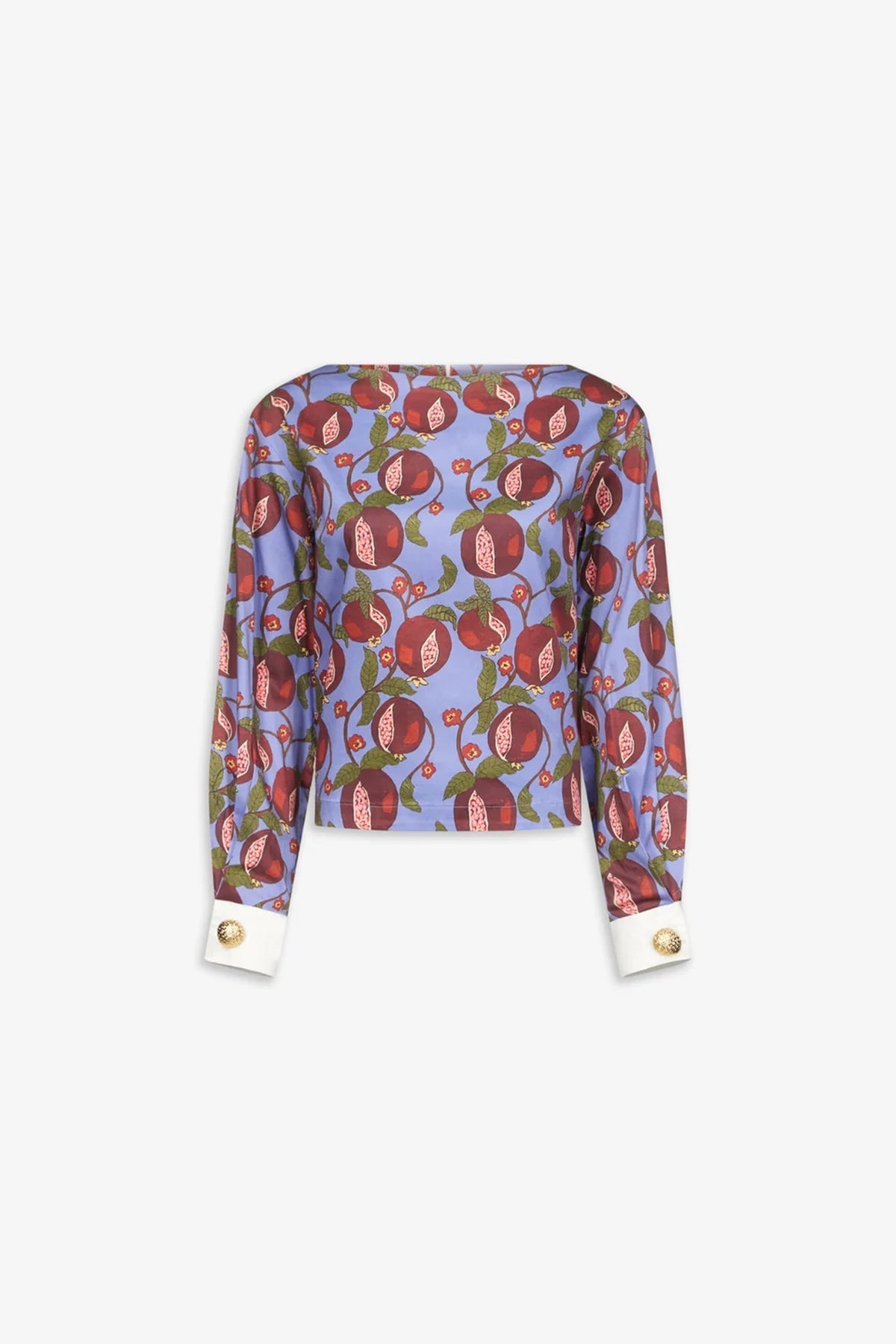 Top Calo manche longues imprimé Grenades - Blue & Red