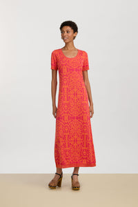 RECO PRIX : 291 // Amla Dress Damask Design Orange