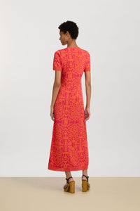 RECO PRIX : 291 // Amla Dress Damask Design Orange