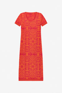RECO PRIX : 291 // Amla Dress Damask Design Orange
