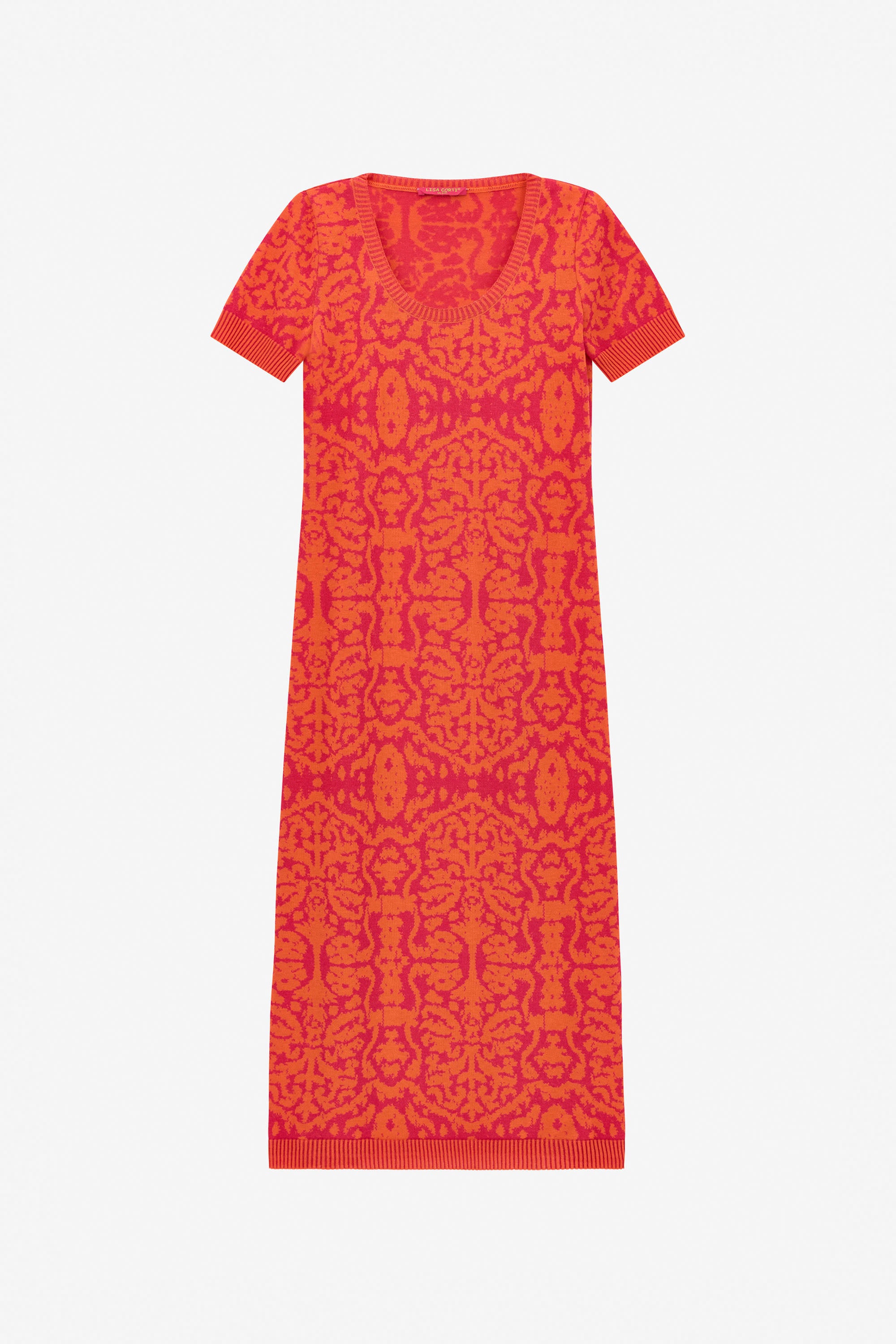 RECO PRIX : 291 // Amla Dress Damask Design Orange