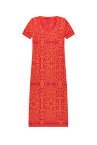 Amla long cotton dress – Orange