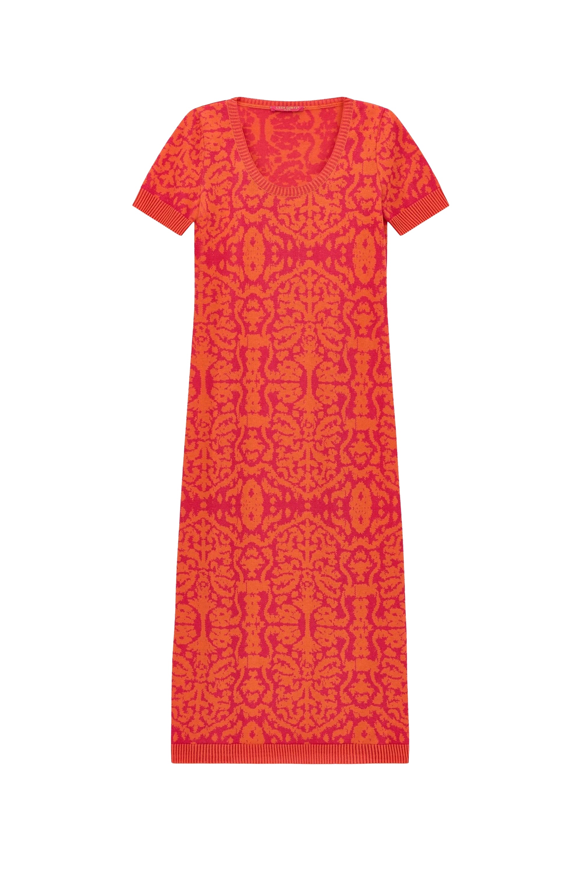 Amla long cotton dress – Orange