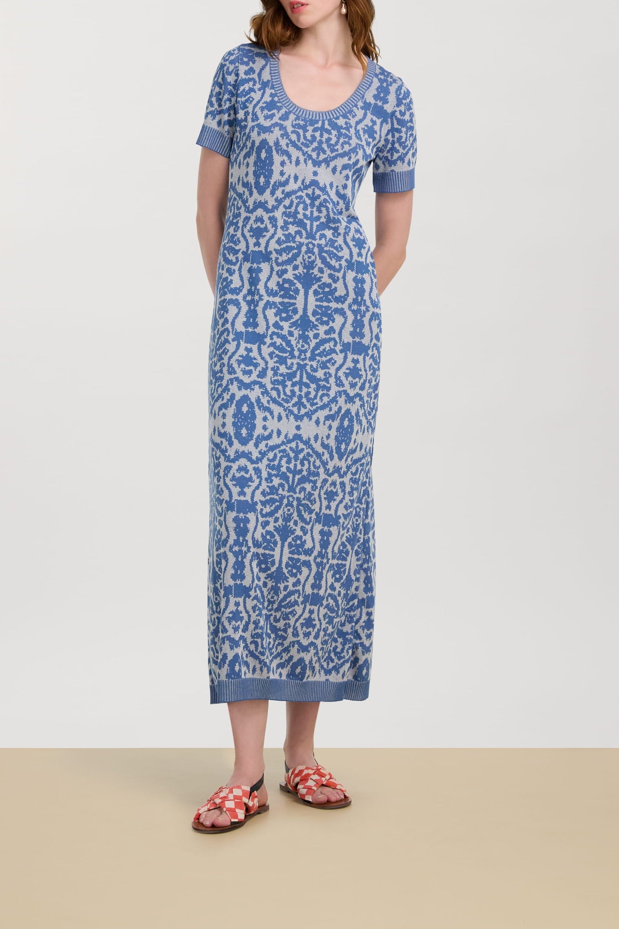 Amla long cotton dress - Neutral