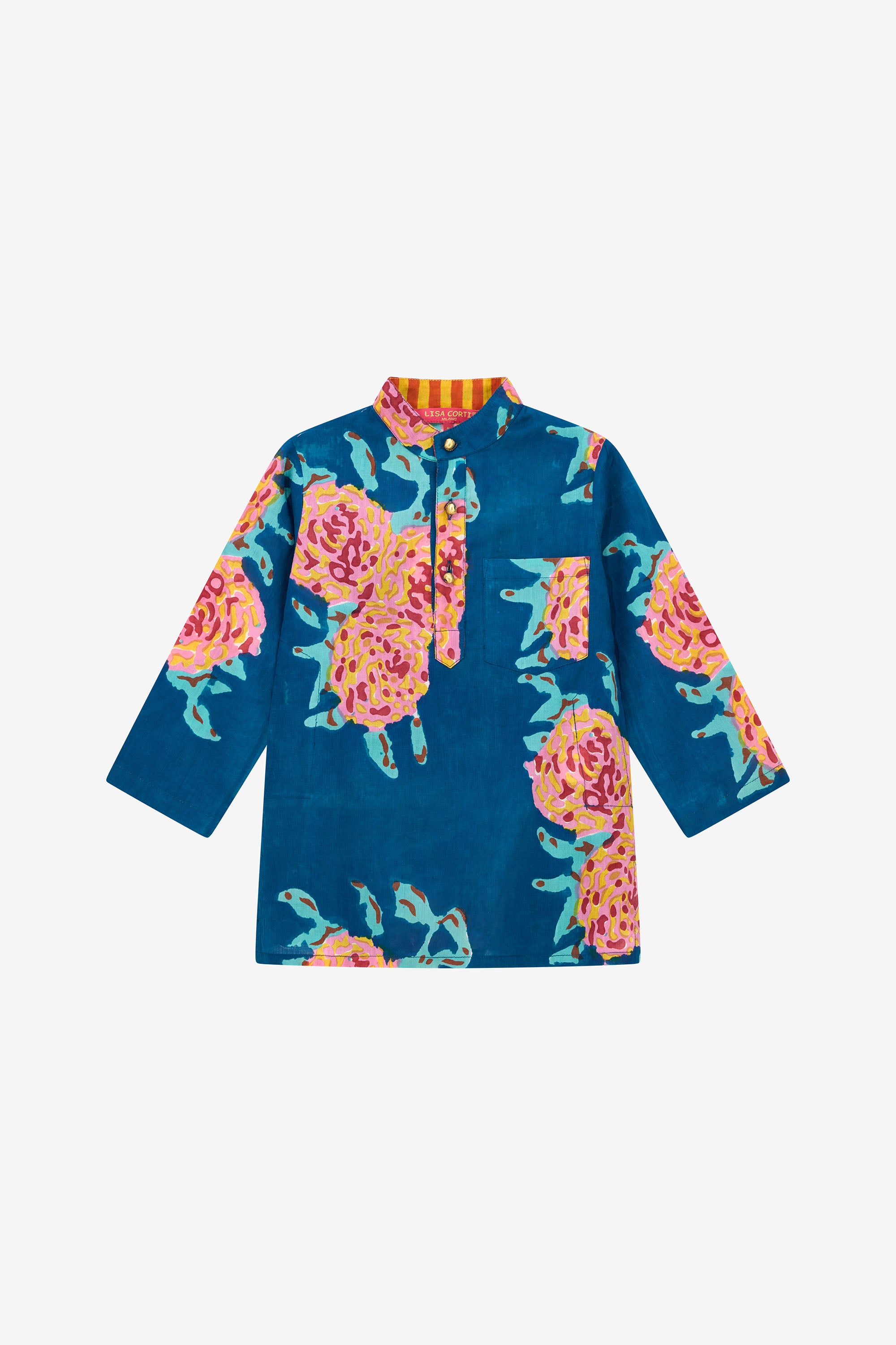 RECO PRIX : 52,5 // Baby Kurta Leopard Flower Dark Teal