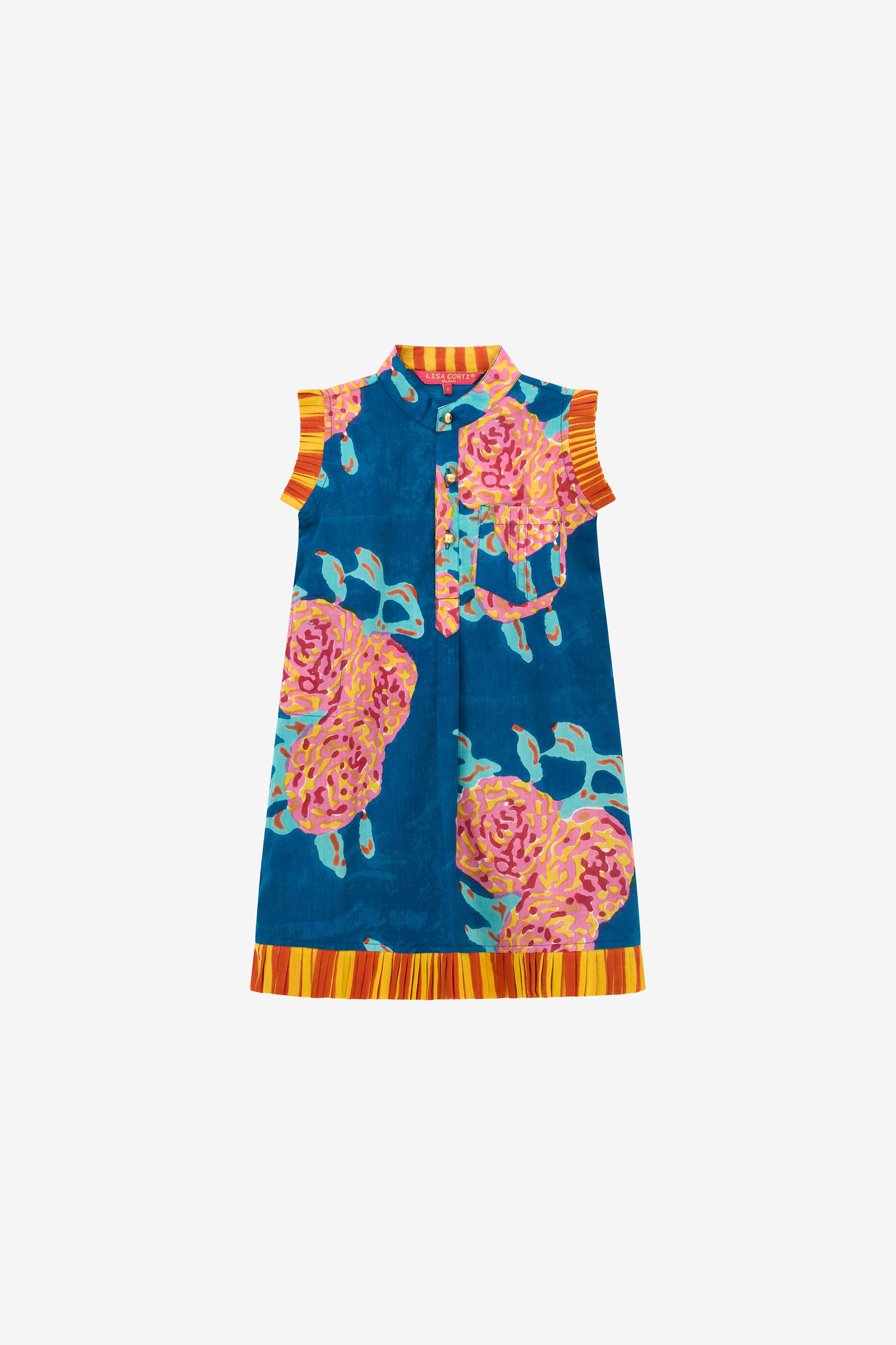 RECO PRIX : 59,5 // Kids Spring Dress Leopard Flower Dark Teal