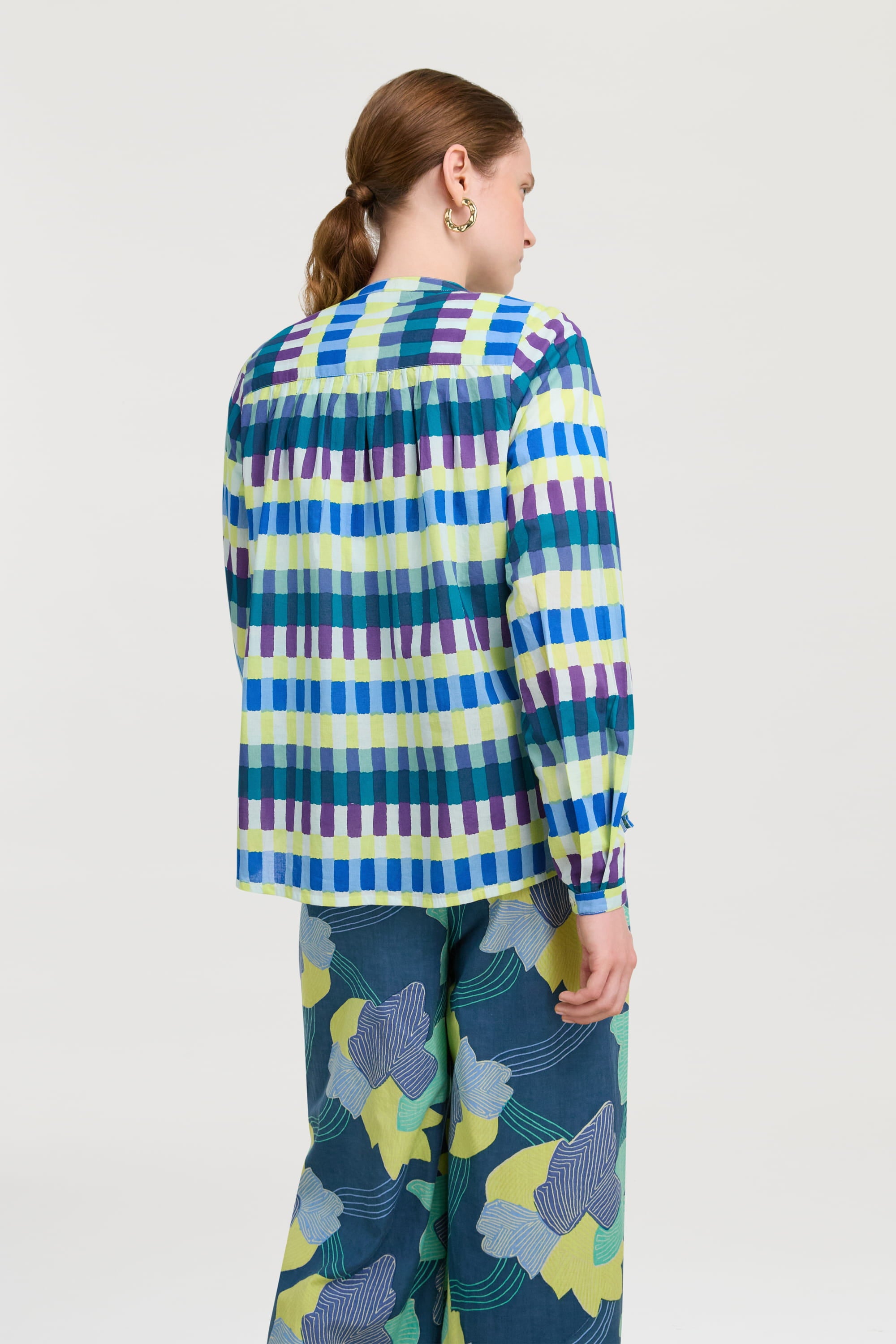 RECO PRIX : 126 // Batumi Shirt Kusama Checkdark Teal
