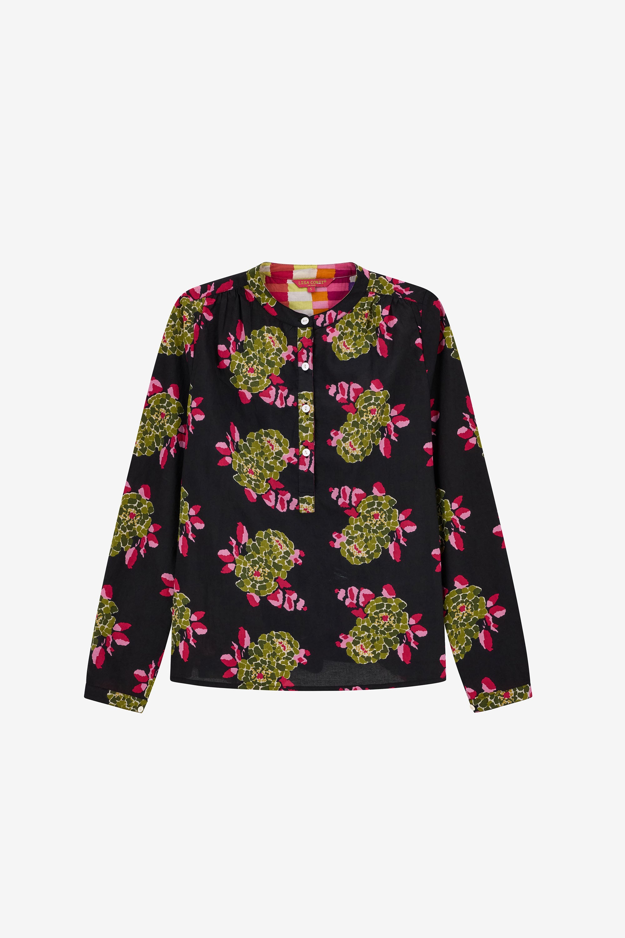 RECO PRIX : 126 // Batumi Shirt Cambric Suiko Flower Black