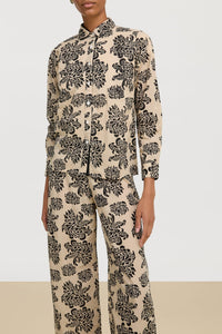 Bella long-sleeved cotton shirt - Neutral