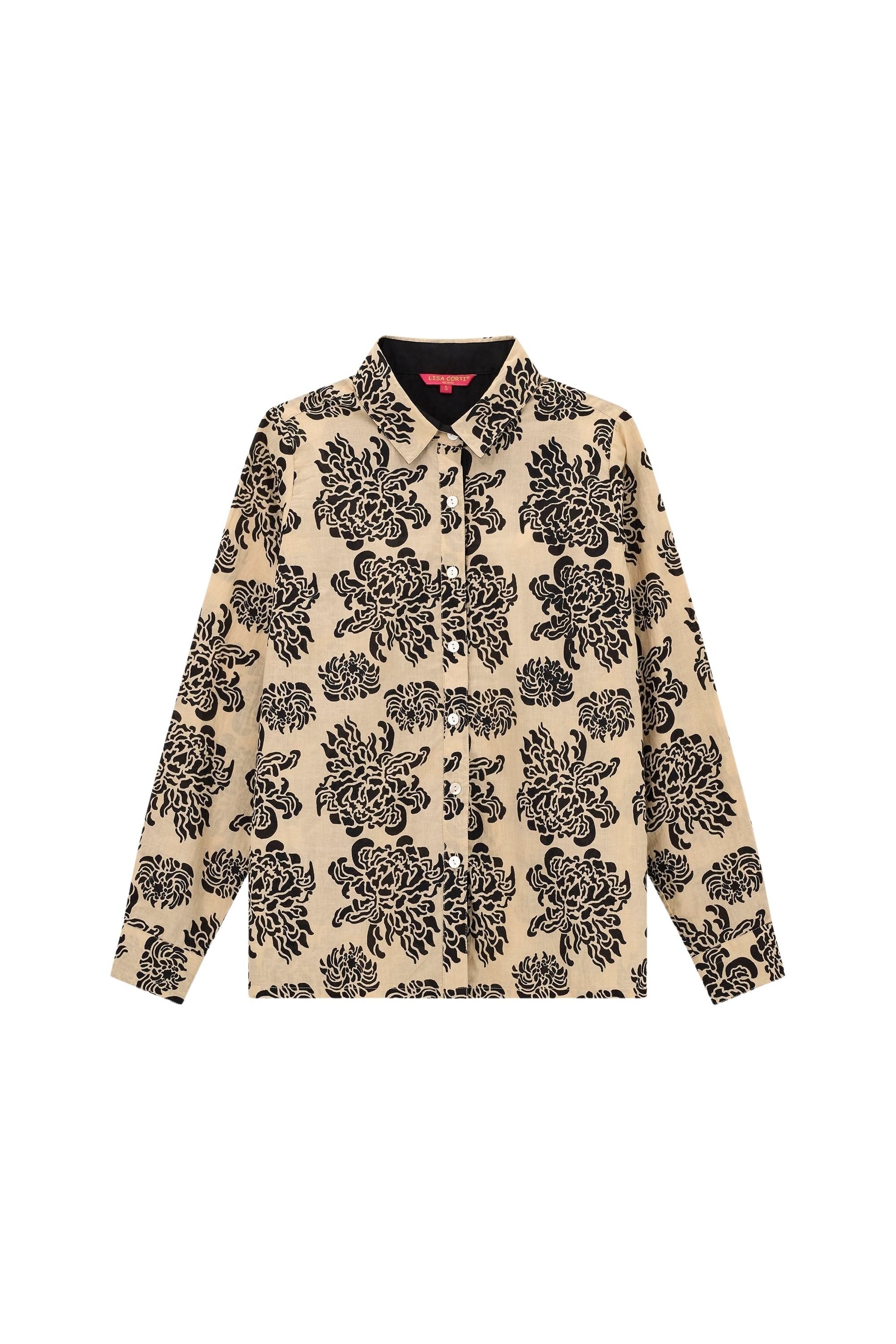 Bella long-sleeved cotton shirt - Neutral