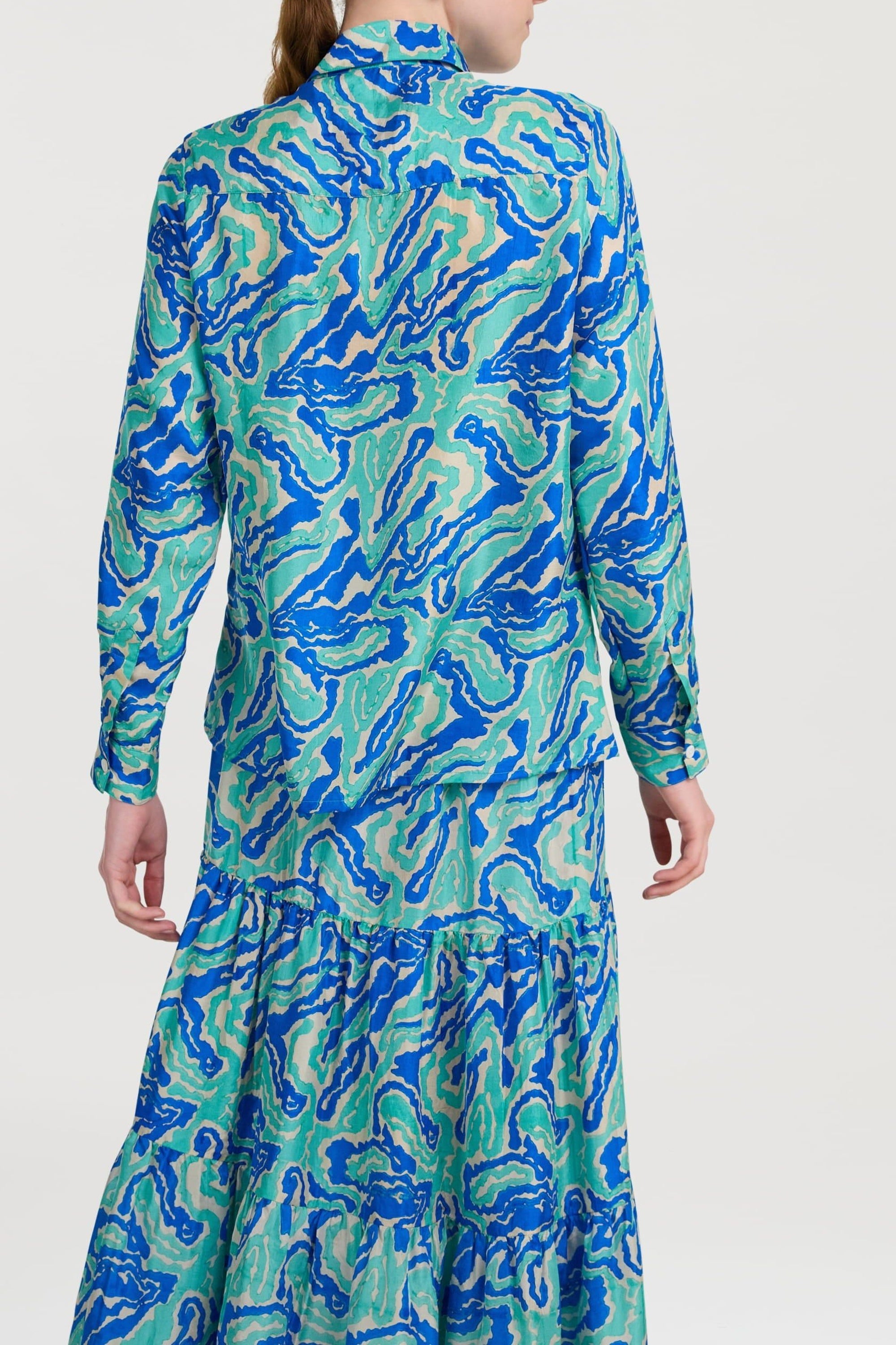 Bella long-sleeved silk shirt - Neutral