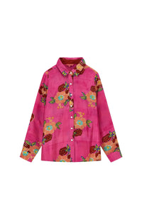 Bella long-sleeved silk shirt - Neutral