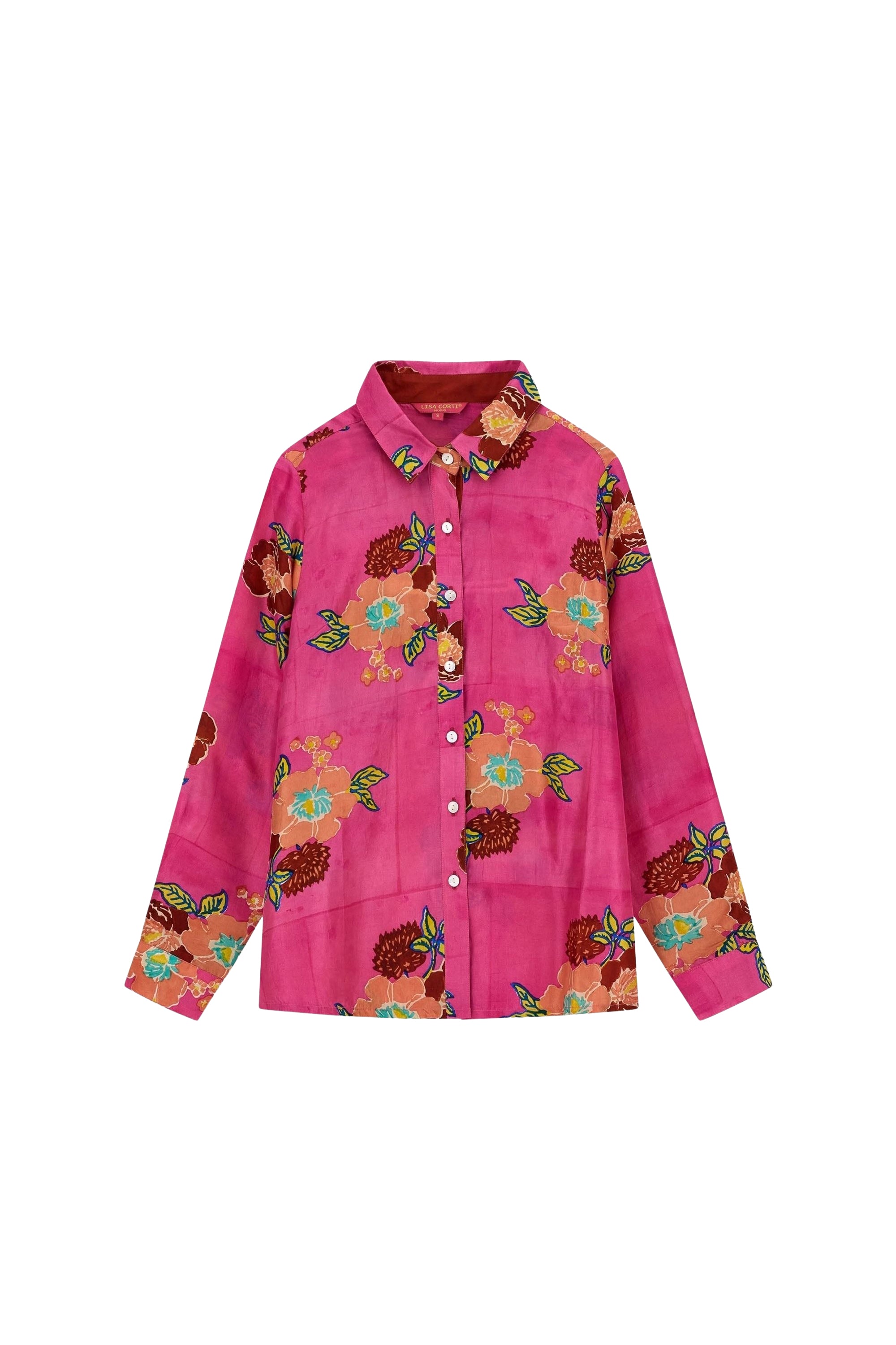Bella long-sleeved silk shirt - Neutral
