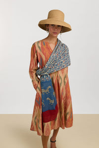 RECO PRIX : 98 // Kotadoria Shawl 100X200Cm Dragon Tiger Ivory