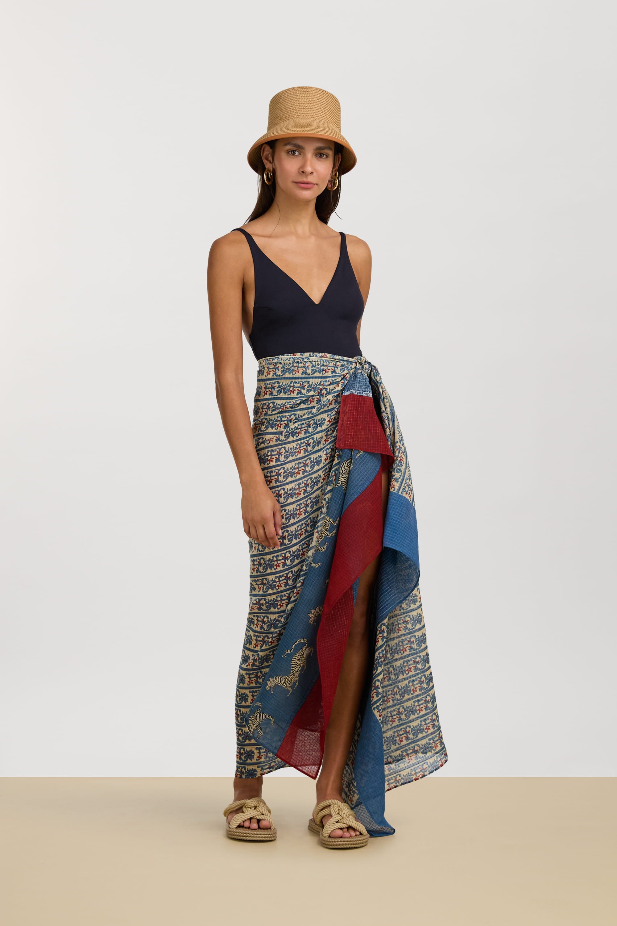 RECO PRIX : 98 // Kotadoria Shawl 100X200Cm Dragon Tiger Ivory