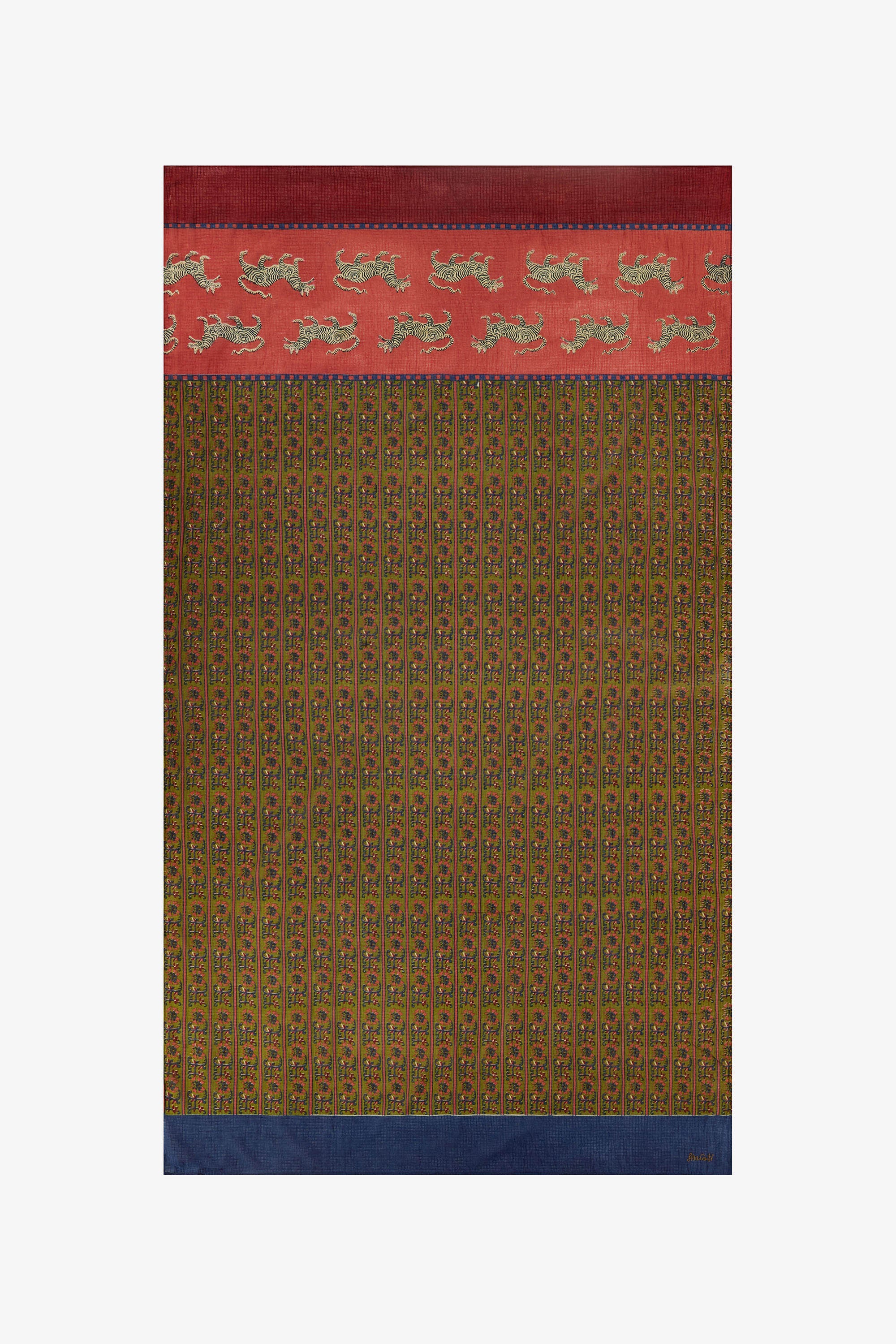 RECO PRIX : 98 // Kotadoria Shawl 100X200Cm Dragon Tiger Green Gold