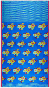 RECO PRIX : 168 // Silk Shawl 100X200Cm Dandelion Blue