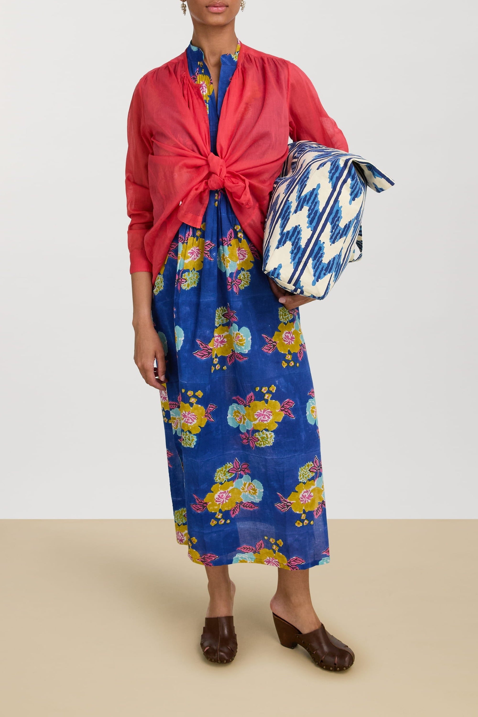 Eve cotton kaftan - Blue