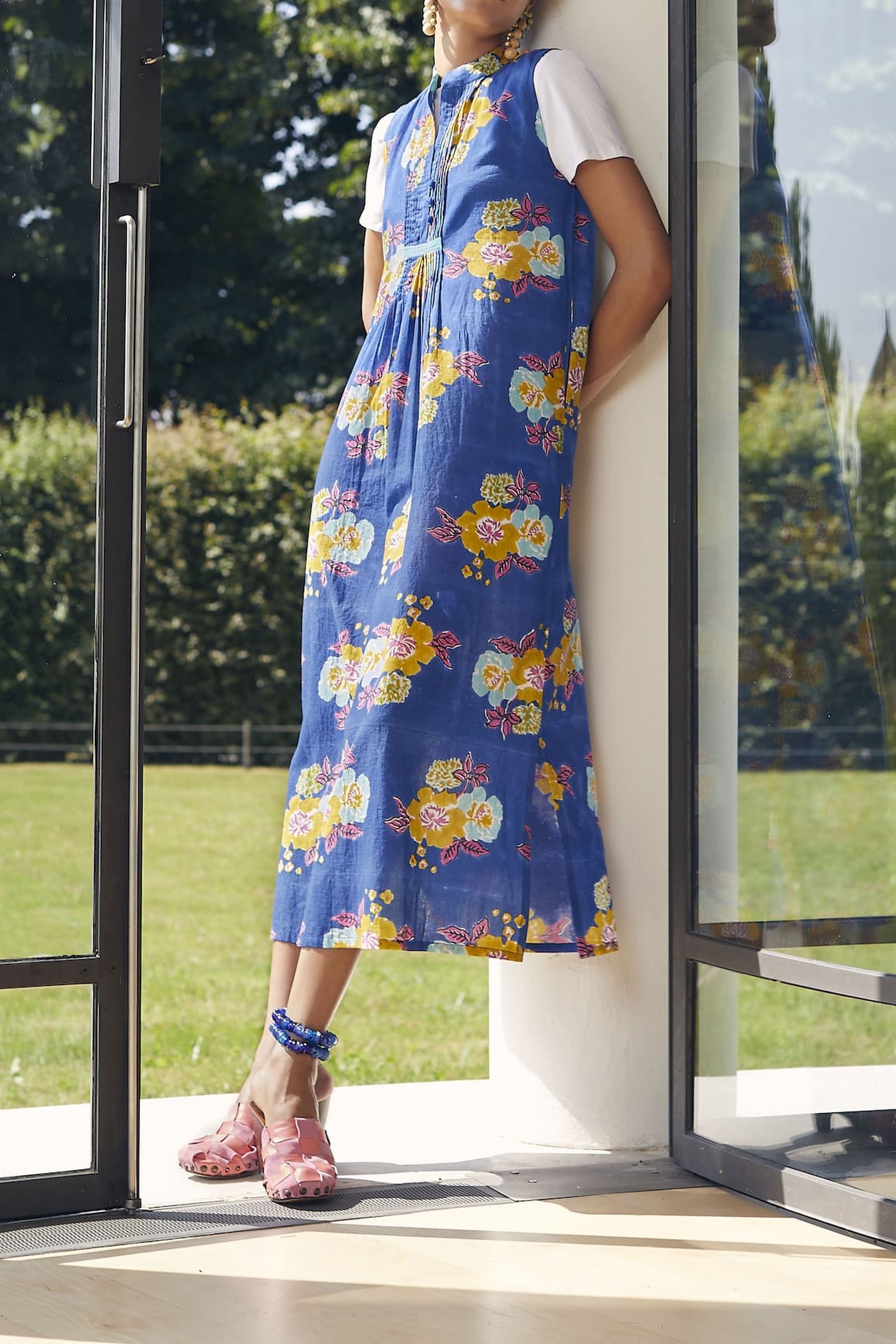 Eve cotton kaftan - Blue