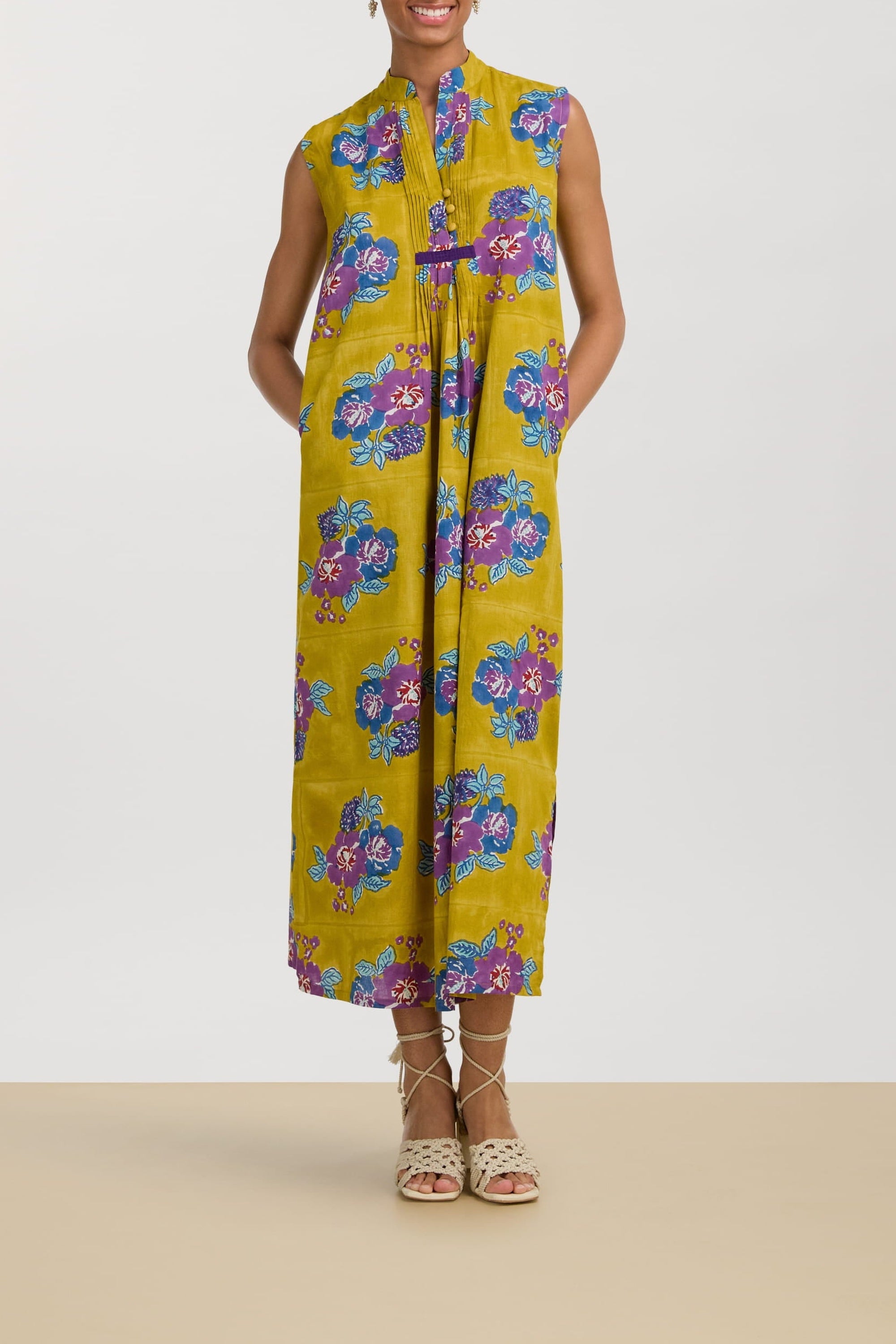 Eve cotton kaftan - Green