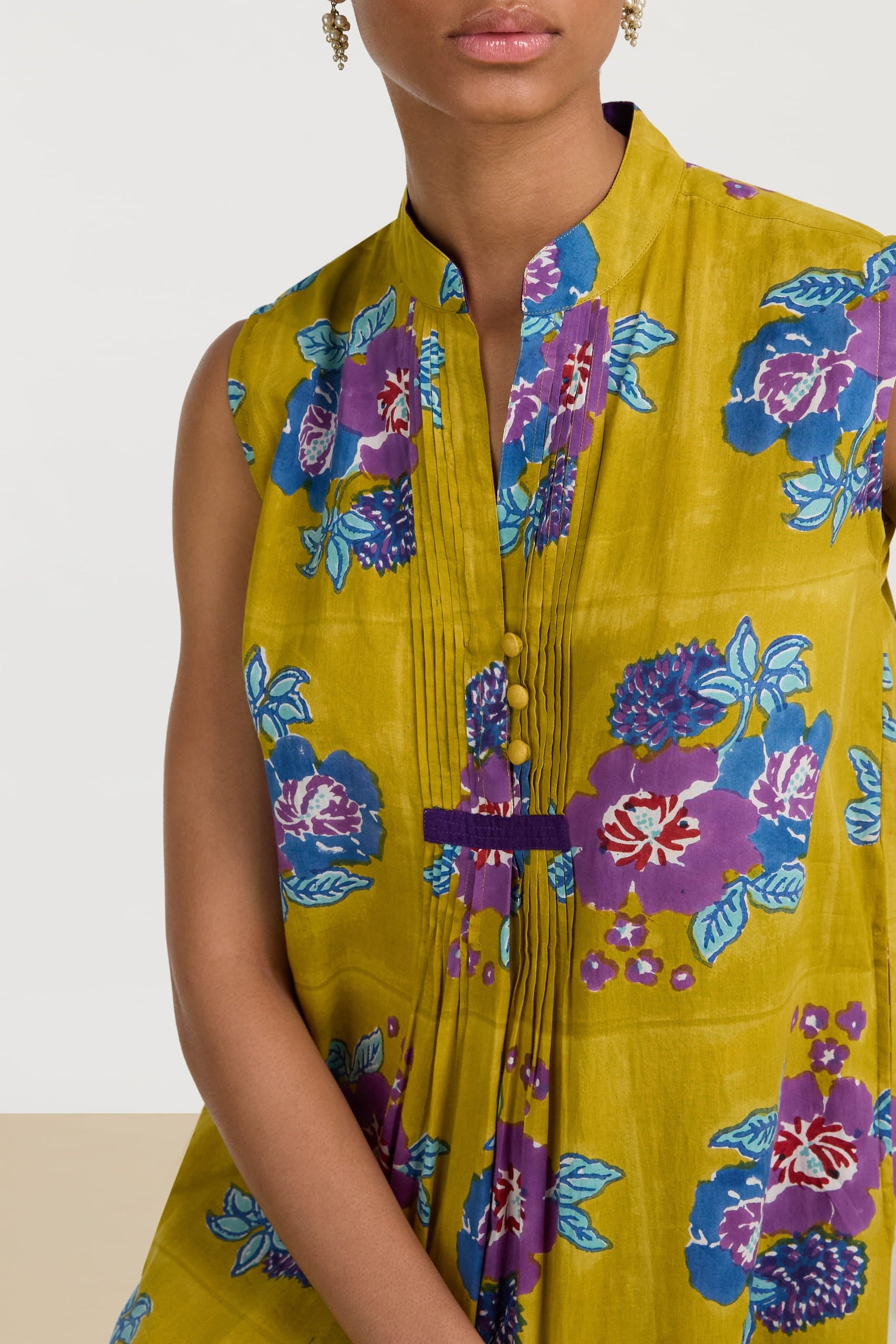 Eve cotton kaftan - Green