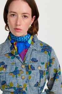 RECO PRIX : 126 // Foulard Silk 100X100Cm Dandelion Blue