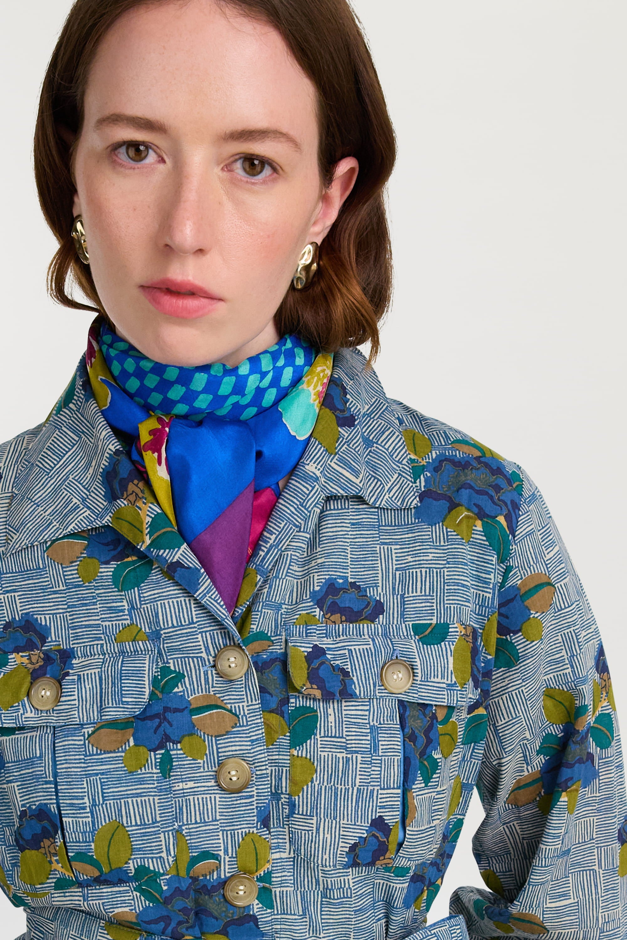 RECO PRIX : 126 // Foulard Silk 100X100Cm Dandelion Blue